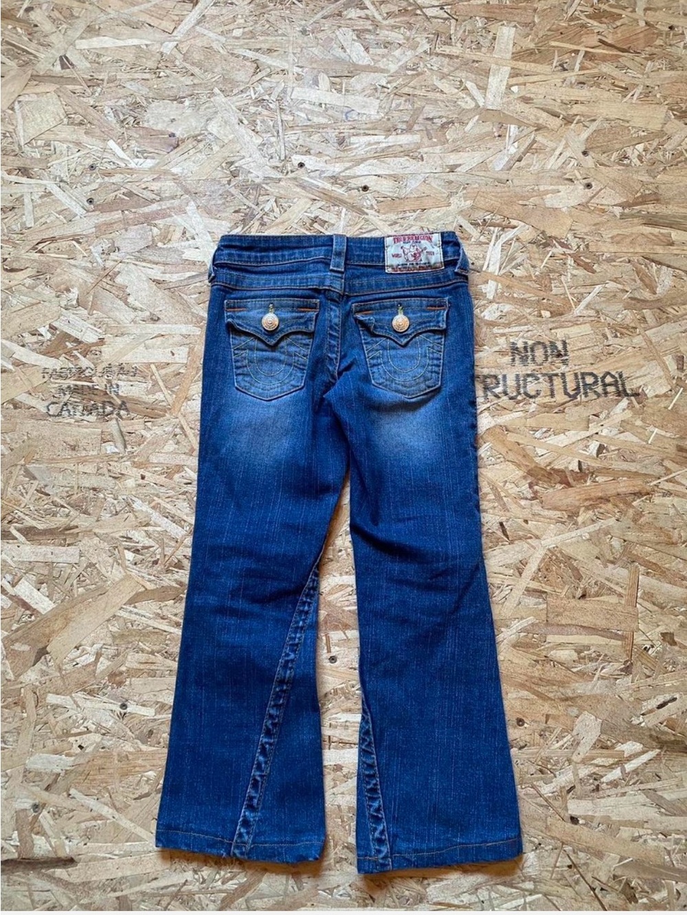 True Religion Joey Girls Dark Blue Flared Jeans- 7us